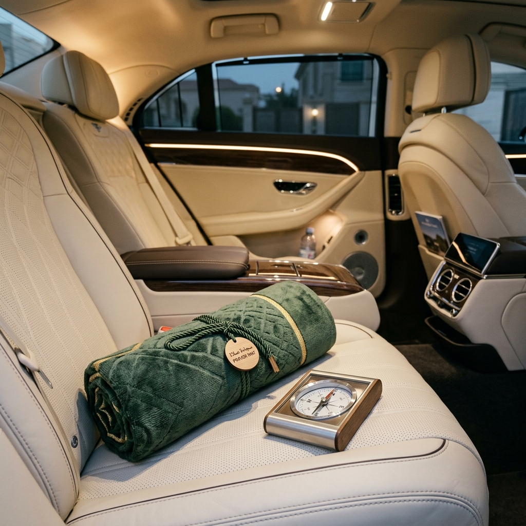 Muslim-friendly transport with prayer mat available